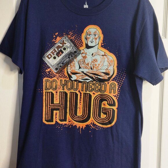 Guardians of Galaxy Mission T-shirt, Drax,  Do you Need a Hug - 2 sided, size M - Picture 3 of 6